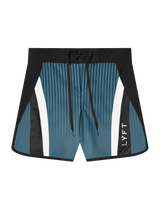 Side Pattern Stripe Stage Shorts - Navy