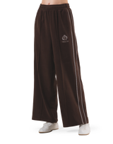 Velour Track Pants - Brown