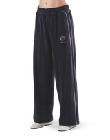 Velour Track Pants - Navy