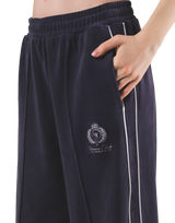 Velour Track Pants - Navy