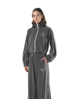 Velour Track Jacket - Grey