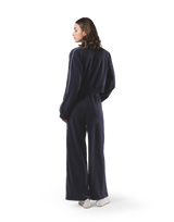 Velour Track Jacket - Navy