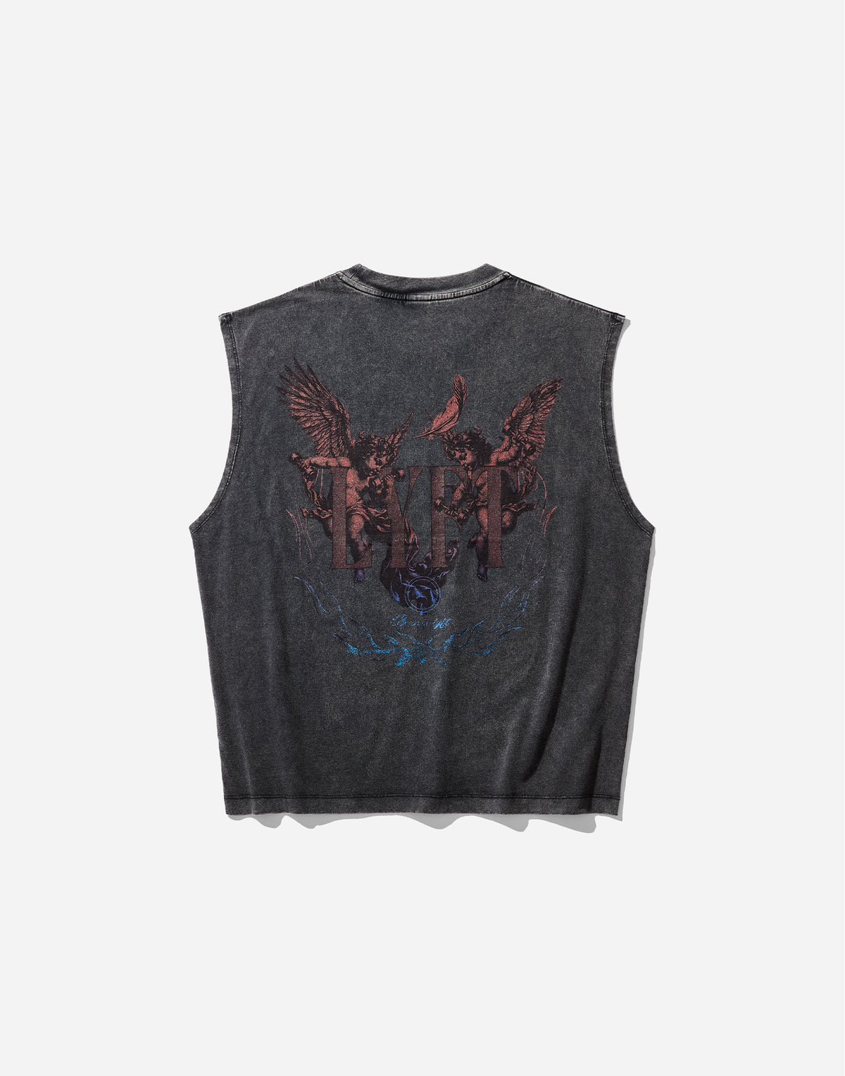 Angel Graphic Vintage Tanktop - Black