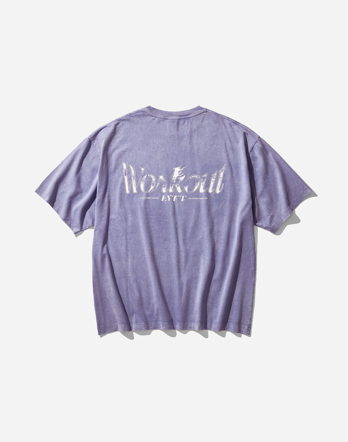 Work Out Graphic Vintage Big T-Shirt - Purple