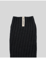 Thick Knit Loose Socks - Black