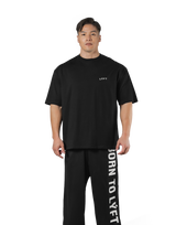 Back Message Big T-Shirt - Black