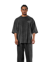 Horse Graphic Vintage Extra Big T-Shirt - Black