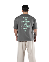 Back Message Big T-Shirt - D.Grey