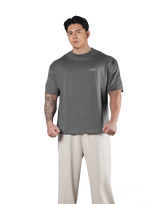 Back Message Big T-Shirt - D.Grey