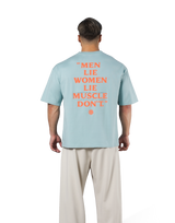 Back Message Big T-Shirt - L.Blue