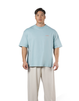 Back Message Big T-Shirt - L.Blue