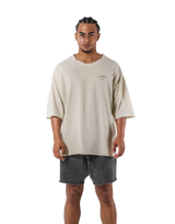 One Point Cut-Off Vintage Extra Big T-Shirt - IVory