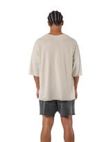 One Point Cut-Off Vintage Extra Big T-Shirt - IVory
