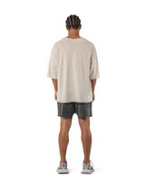 One Point Cut-Off Vintage Extra Big T-Shirt - IVory