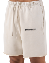 BTL Cut-Off Vintage Wide Shorts - Ivory