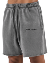 BTL Cut-Off Vintage Wide Shorts - D.Grey