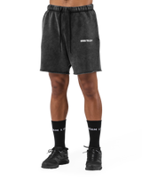 BTL Cut-Off Vintage Wide Shorts - Black