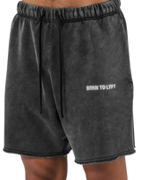 BTL Cut-Off Vintage Wide Shorts - Black