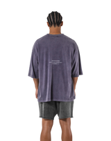 Fang Graphic Vintage Extra Big T-Shirt - Purple