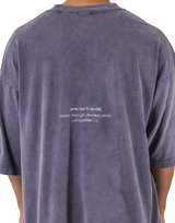 Fang Graphic Vintage Extra Big T-Shirt - Purple