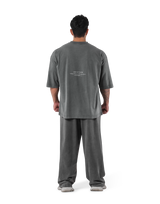 Fang Graphic Vintage Extra Big T-Shirt - D.Grey