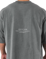 Fang Graphic Vintage Extra Big T-Shirt - D.Grey