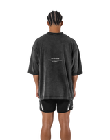 Fang Graphic Vintage Extra Big T-Shirt - Black