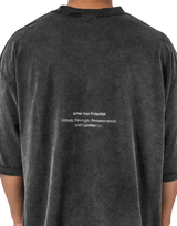 Fang Graphic Vintage Extra Big T-Shirt - Black