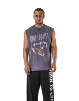 Fang Graphic Vintage Tanktop - Purple