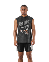 Fang Graphic Vintage Tanktop - Black
