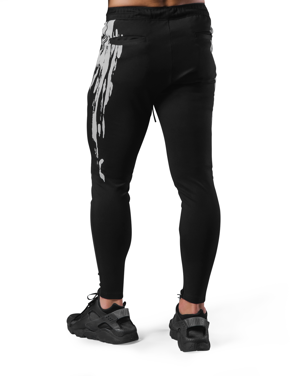 Splash Paint Stretch Pants - Black