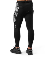 Splash Paint Stretch Pants - Black