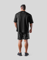 One Point Logo Stretch Big T-Shirt - Black