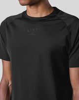 Back Mesh Stretch T-Shirt - Black
