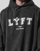 College Logo Vintage Sweat Hoodie - Black