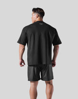 Vintage Dog Graphic Big T-Shirt - Black