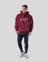 Heritage Logo Oversize Sweat Hoodie - Red