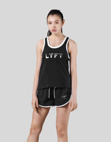 Piping No Sleeve Shirt - Black