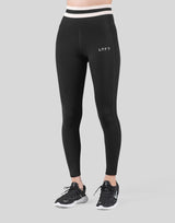 Stripe High Rise Leggings - Black