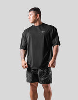 One Point Logo Stretch Big T-Shirt - Black