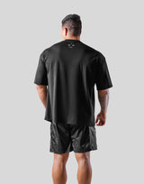 One Point Logo Stretch Big T-Shirt - Black