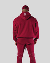 LÝFT × Power House Gym Oversize Sweat Hoodie - Red