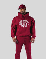 LÝFT × Power House Gym Oversize Sweat Hoodie - Red