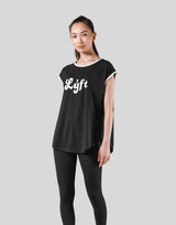 Old Logo Loose Fit Sleeve Less Shirt - Black