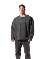 Knit Like Loose Sweat Shirt - D.Grey