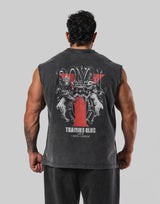 Vintage Statue Y Graphic Vintage Tanktop - Black