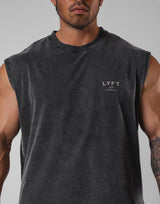 Vintage Statue Y Graphic Vintage Tanktop - Black