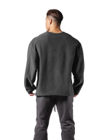 Knit Like Loose Sweat Shirt - D.Grey