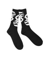 Faded Graphic Socks - Black