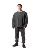 Knit Like Loose Sweat Shirt - D.Grey